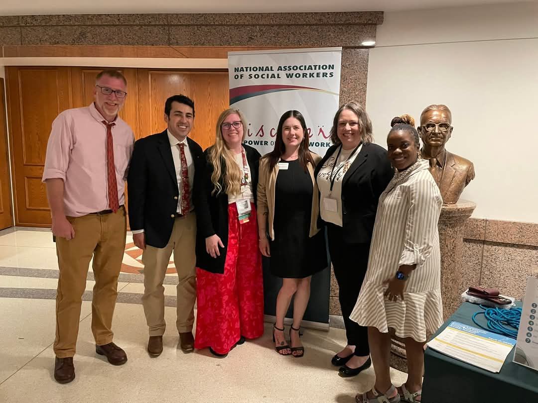 Brandi with NASW colleagues at the Texas Capitol